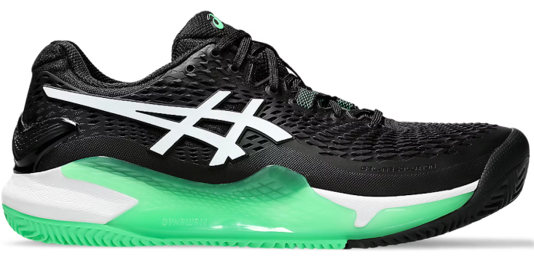 CALZADO ASICS MASCULINO GEL-RESOLUTION 9 CLAY BLACK/NEW LEAF 10US